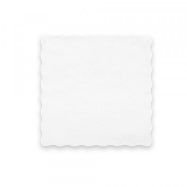 Piccoloserviette weiß 17x17 cm, 1-lagig