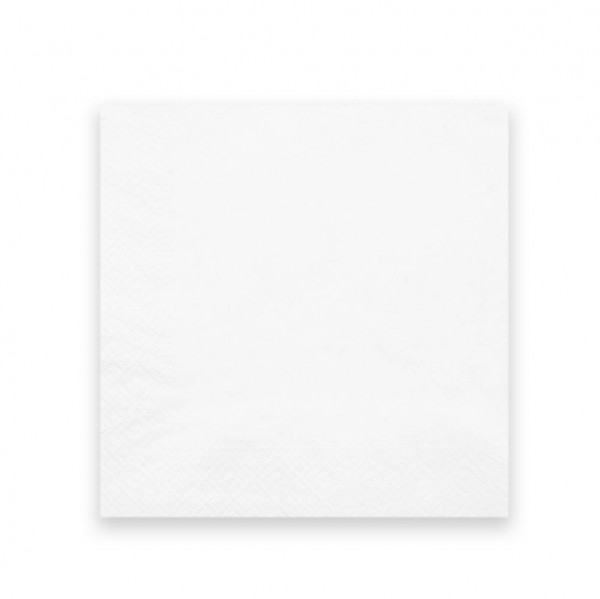 Tafelserviette weiß 33x33 cm, 2-lagig 1/4 oder 1/8